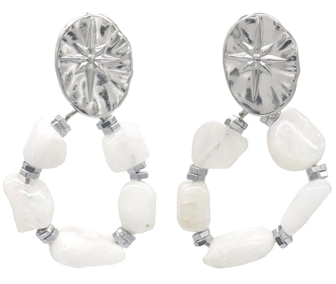 B-A3.2 E031-113S Orecchini in acciaio S. 3,5x2 cm