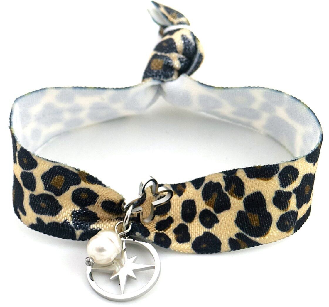 E-E10.1 B2275-007S S. Bracciale in acciaio Leopard Star