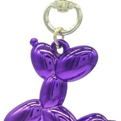 E-D12.1 KY2403-018-24 Portachiavi Cane 5cm Viola