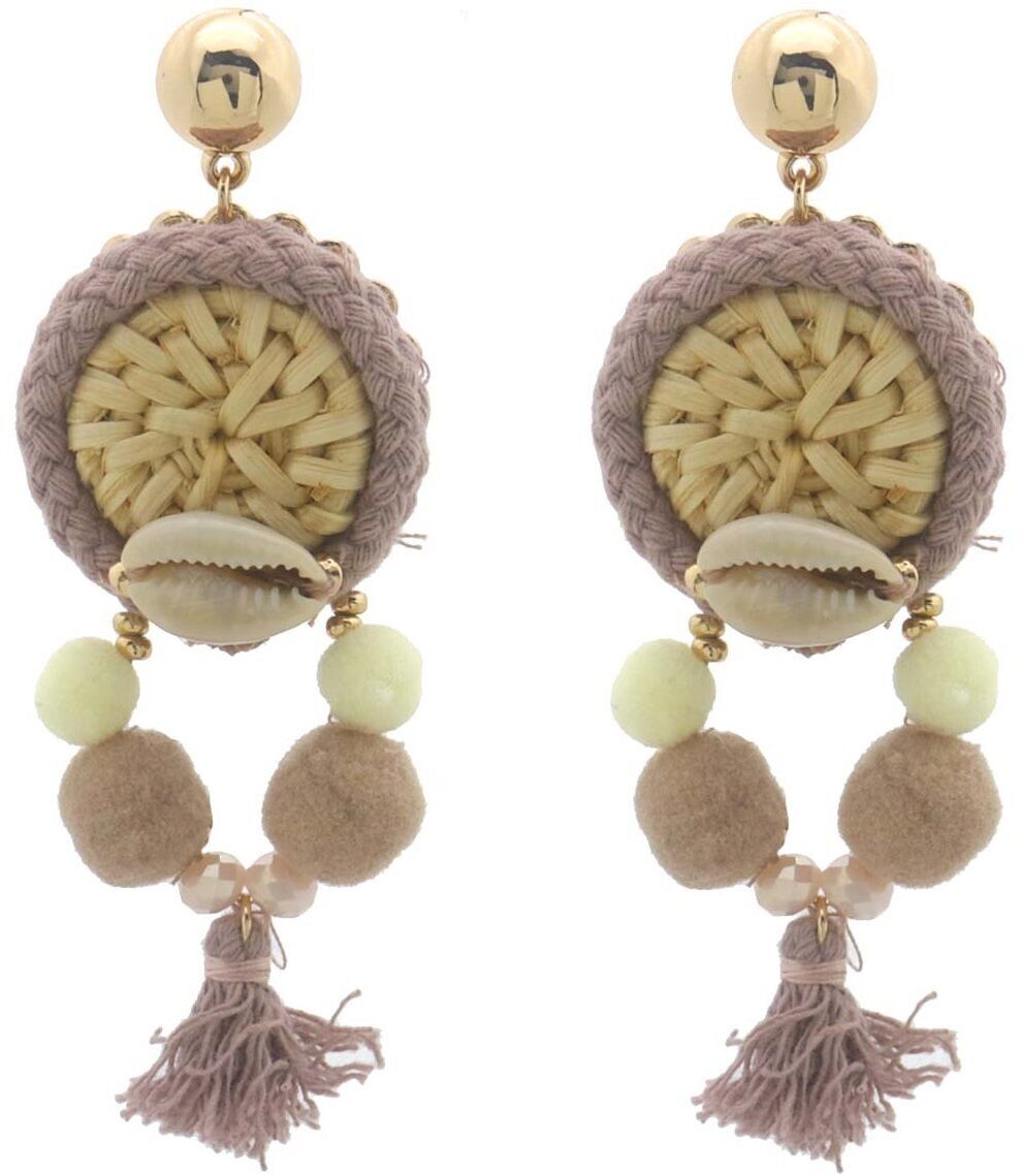 D-A16.3 E2522-118-1 Orecchini alla moda con conchiglia 8x3.5cm