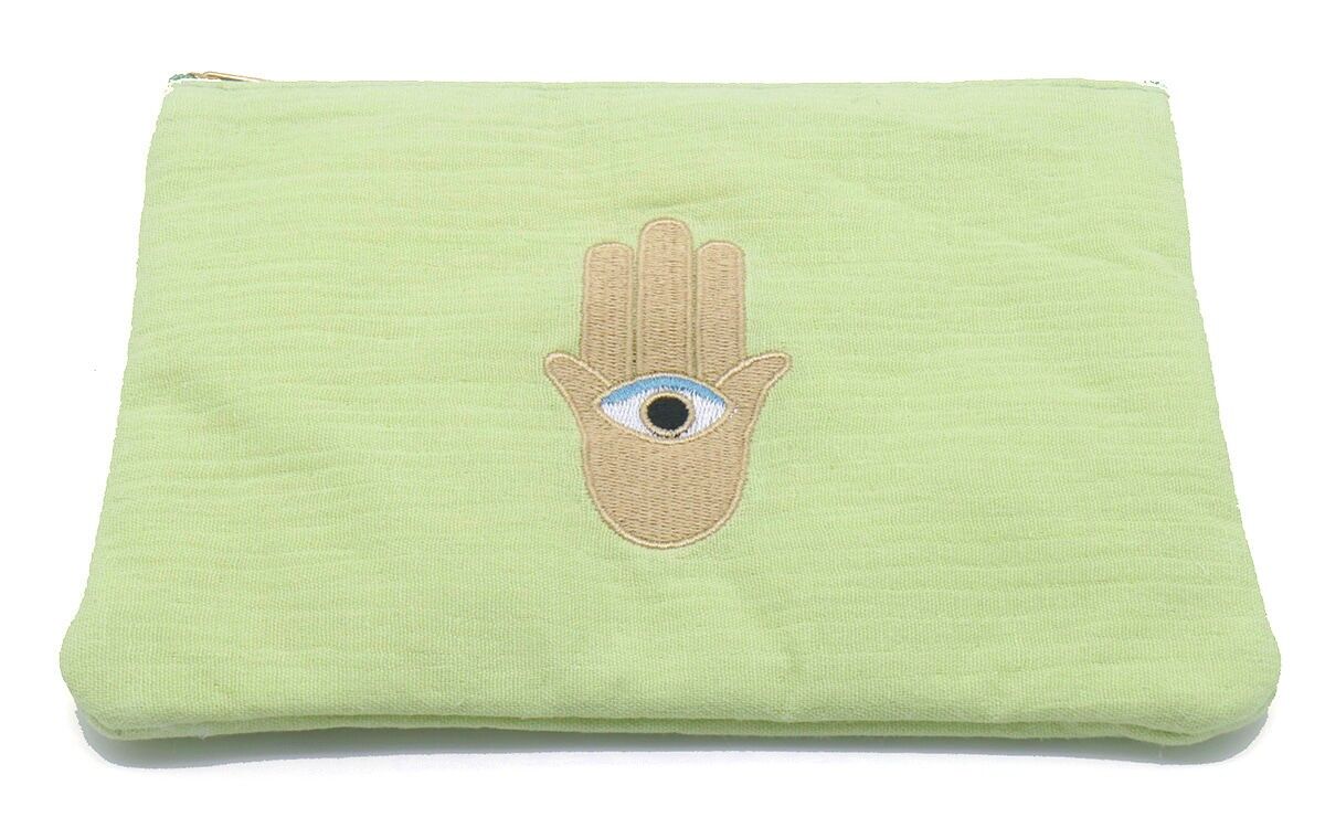 T-C8.2 BAG931-001 Borsa per il trucco 21.5x15cm Verde