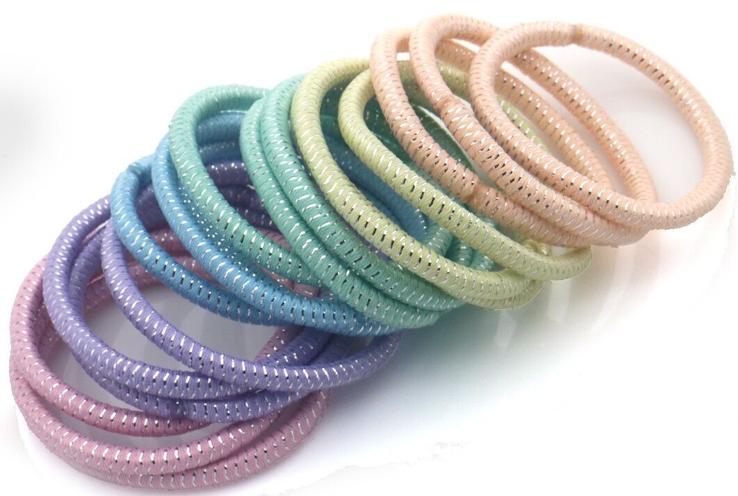 S-A6.1 H924-001-5 Elastici per capelli glitterati - 18 pezzi