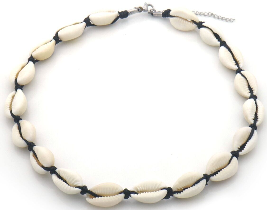 C-B14.1 N938-003-2 Collana Conchiglie Nero