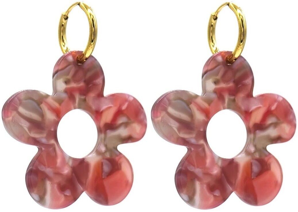 F-B5.4 E221-530 N. 3. S.Orecchini in acciaio Fiore 5cm