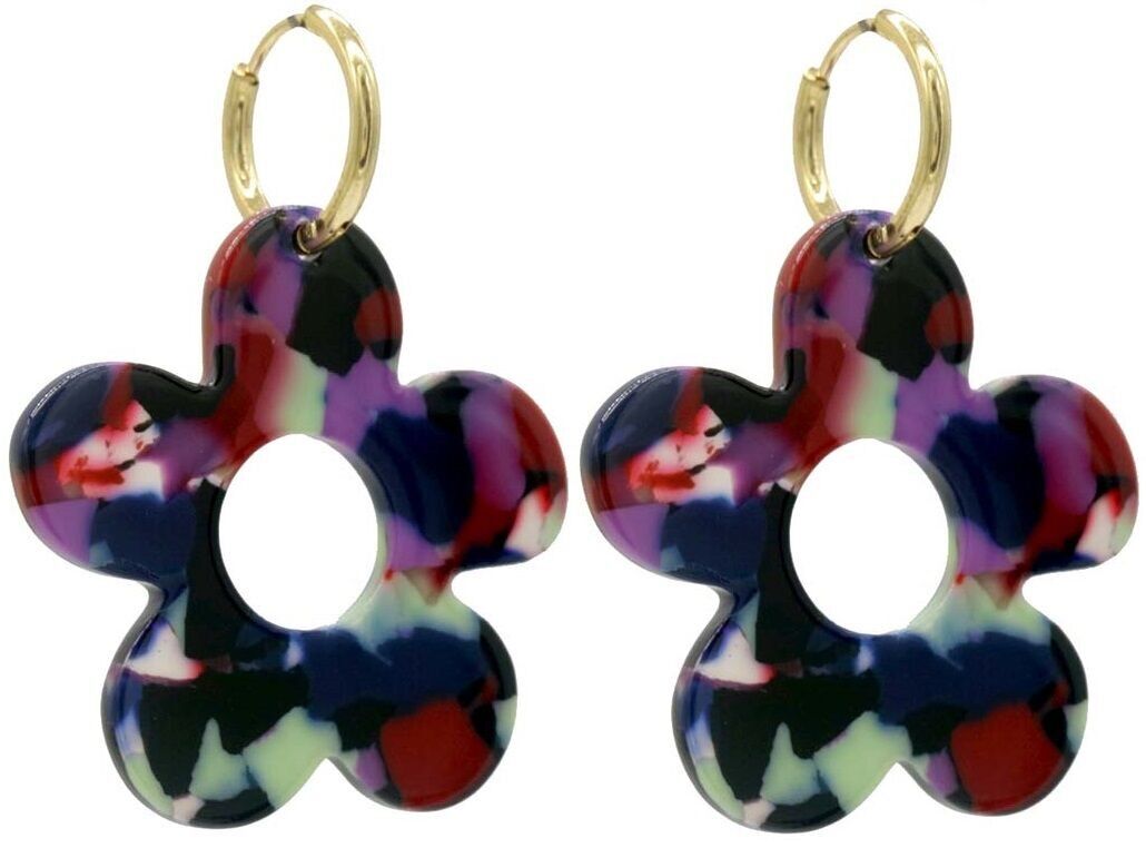 F-A6.5 E221-530 N. 7. S.Orecchini in acciaio Fiore 5cm