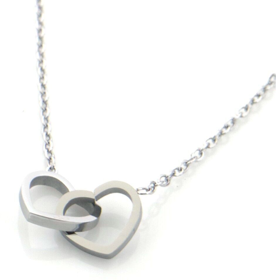 I-E19.1 N074-024S S.Collana in acciaio Cuori 40-45cm