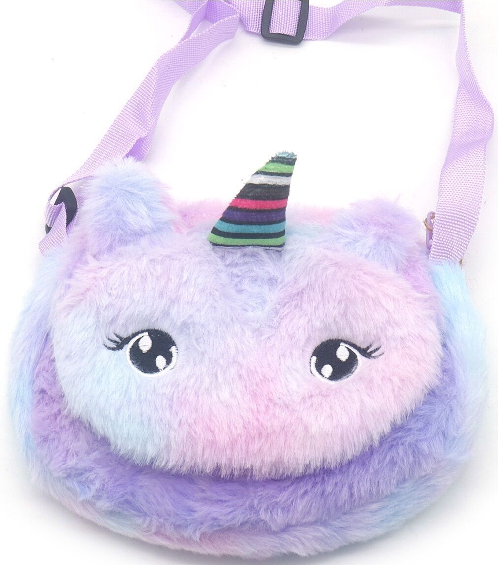 R-E2.2 BAG2403-010-2 Flauschige Tasche Einhorn 18*14.5cm