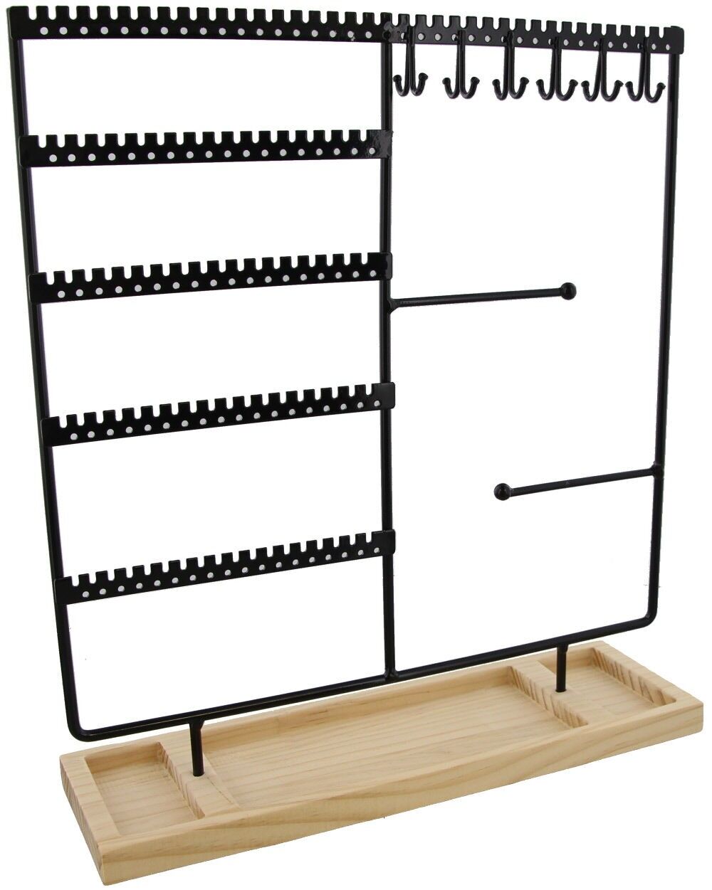 Z-D3.3 PK424-168 Schmuckdisplay Metall mit Holz 35x30x9.5cm Schwarz