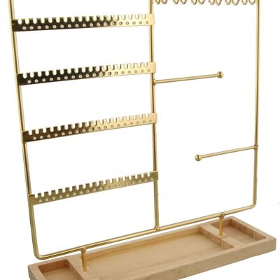 Z-B2.5 PK424-168 Espositore per gioielli in metallo con legno 35x30x9.5cm Oro