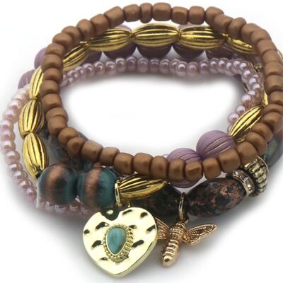 C-D9.3 B2529-009 Bracelet Set Glassbeads