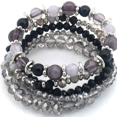 F-C3.3 B2529-032-3 Bracelet Set Glassbeads