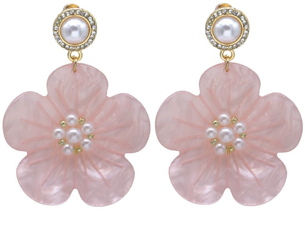 D-B24.2 E001-017 Ohrringe Blumen 5.5x3.5cm