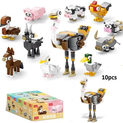 Y-A1.2 juegos de bloques de construcción TOy9109 10 en 1 en exhibición - 10 piezas