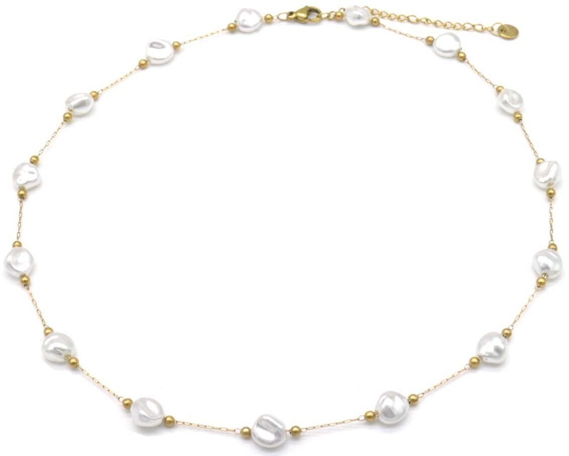 A-B8.1 N221-385G n. 2 S.Collana in acciaio e perle