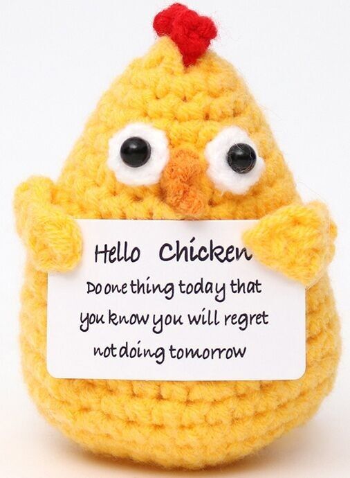 Q-D7.2 T2405-016 Pollo positivo lavorato a maglia 8.5cm