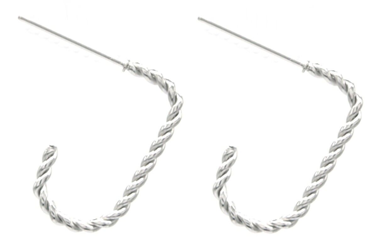 C-B5.1 E031-063S Orecchini in acciaio S. 2x1cm