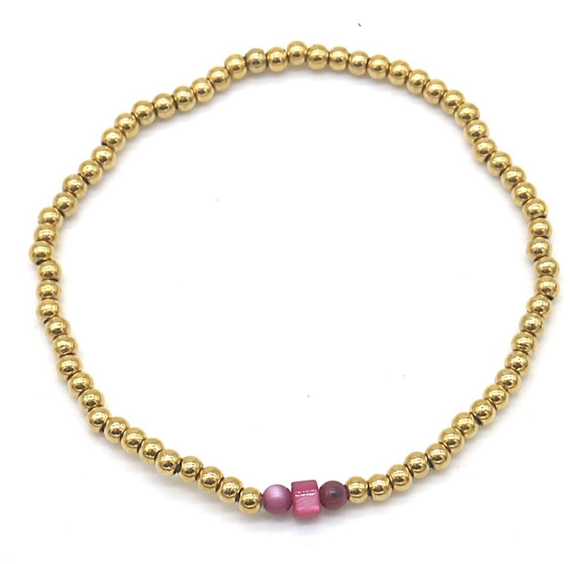 C-F19.2 B2142-005CG S.Bracciale elastico in acciaio con pietra Bauhinia