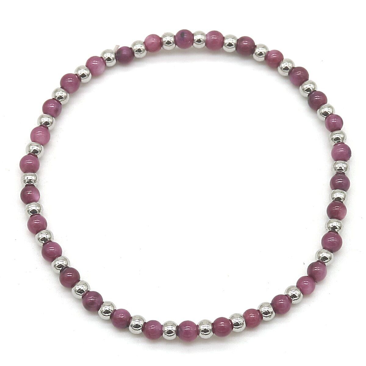 D-A22.3 B2142-005A S.Bracciale elastico in acciaio con pietra Bauhinia