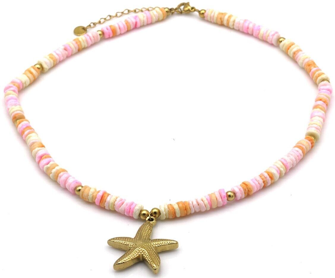 G-D8.3 N1036-010 S.Collana in acciaio Stella marina 40-45cm