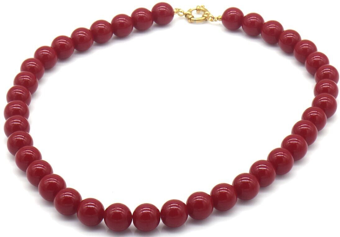 I-F2.2 N1036-015-7 Collana con perline da 12 mm S.Lucchetto in acciaio 45 cm