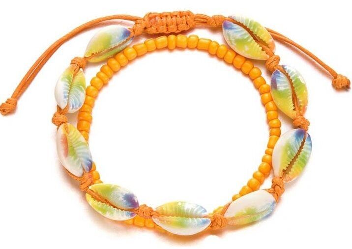 F-C11.1 ANK2540-001-3 Fußkettchen-Set Muscheln