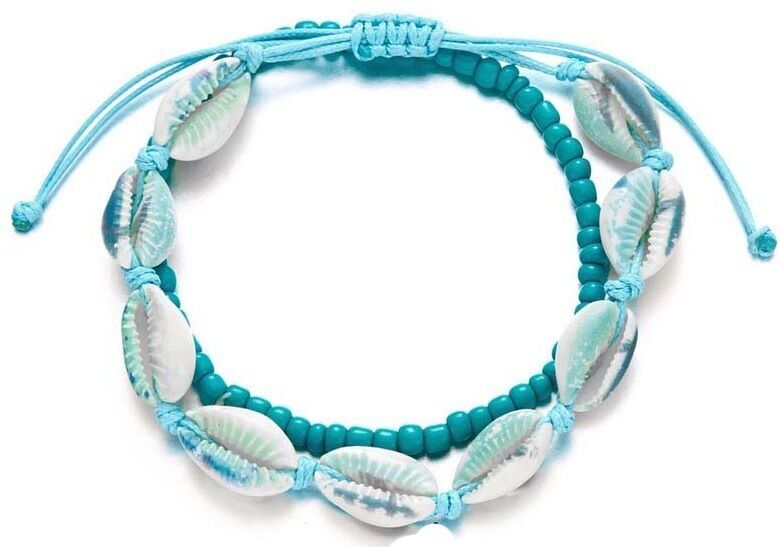 F-C14.2 ANK2540-001-4 Fußkettchen-Set Muscheln