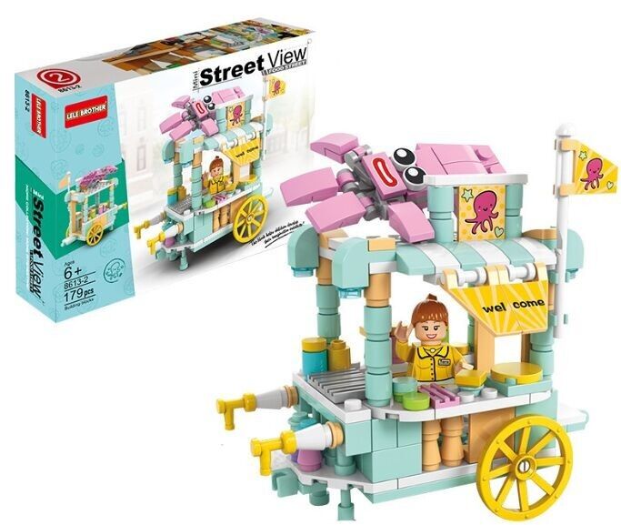 Y-D1.1 TOY8613-2 Building Block Set Street Food
