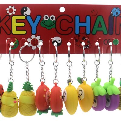 Q-C2.2 KY940-033 Keychains Fruits 4cm - 12pcs