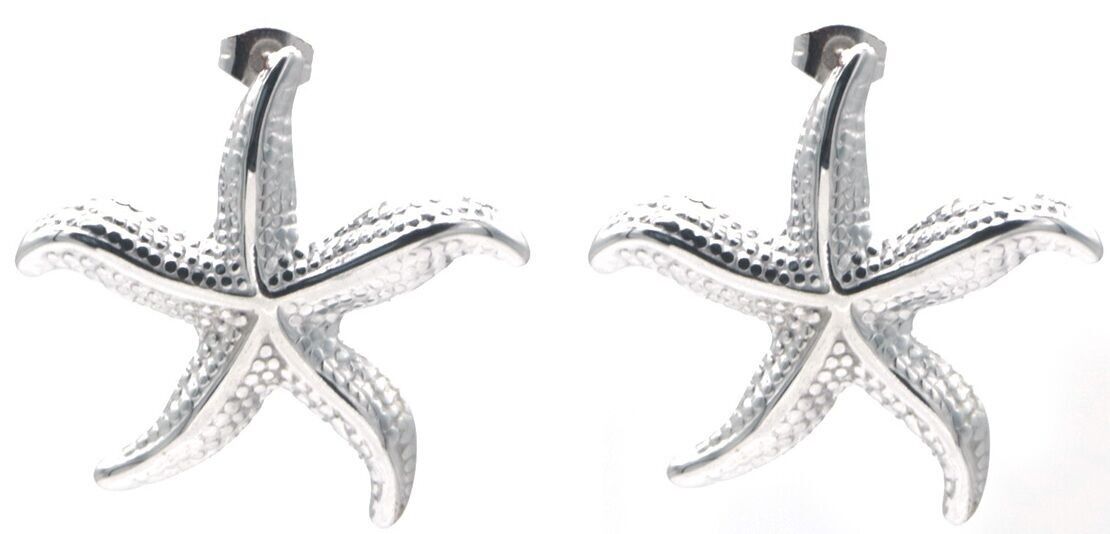 H-B18.5 E2539-030S S. Stahlohrringe Seestern 3.5cm