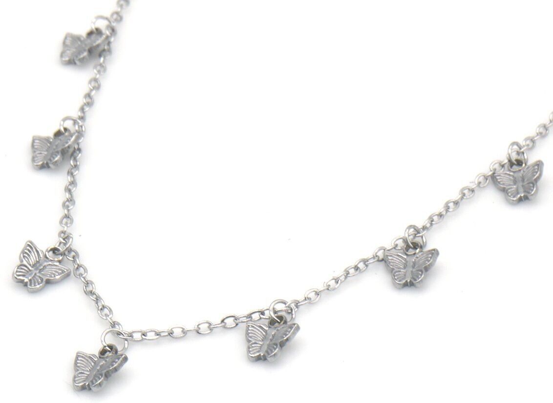 J-B8.2 N1033-001S S.Stahlkette Schmetterlinge 40-45cm