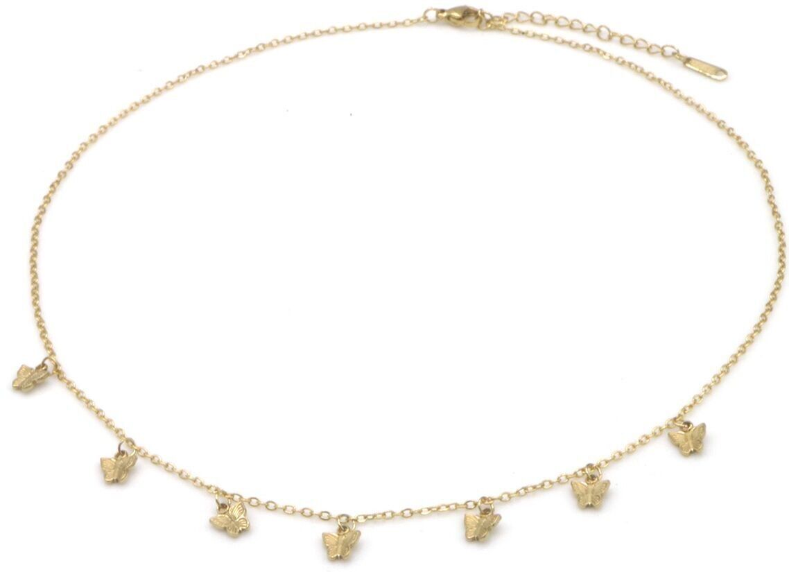 J-C8.3 N1033-001G S.Stahlkette Schmetterlinge 40-45cm