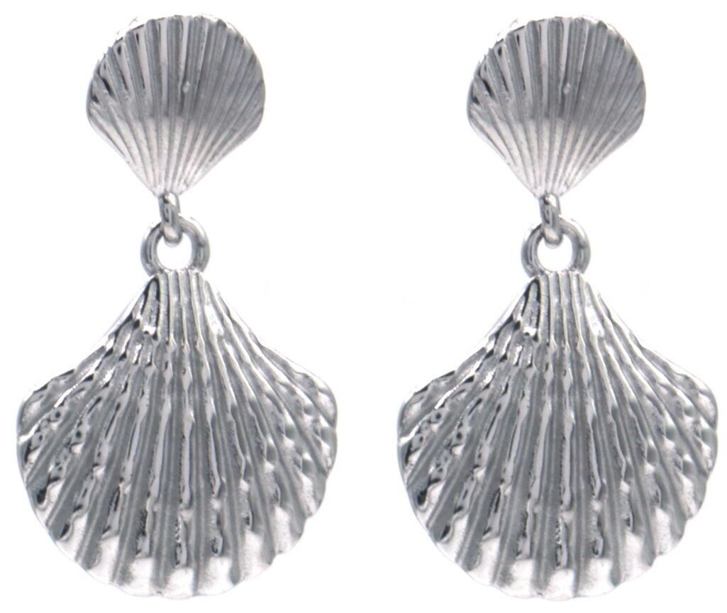 G-A18.1 E2539-042S S. Stahlohrringe Muscheln 3.5cm