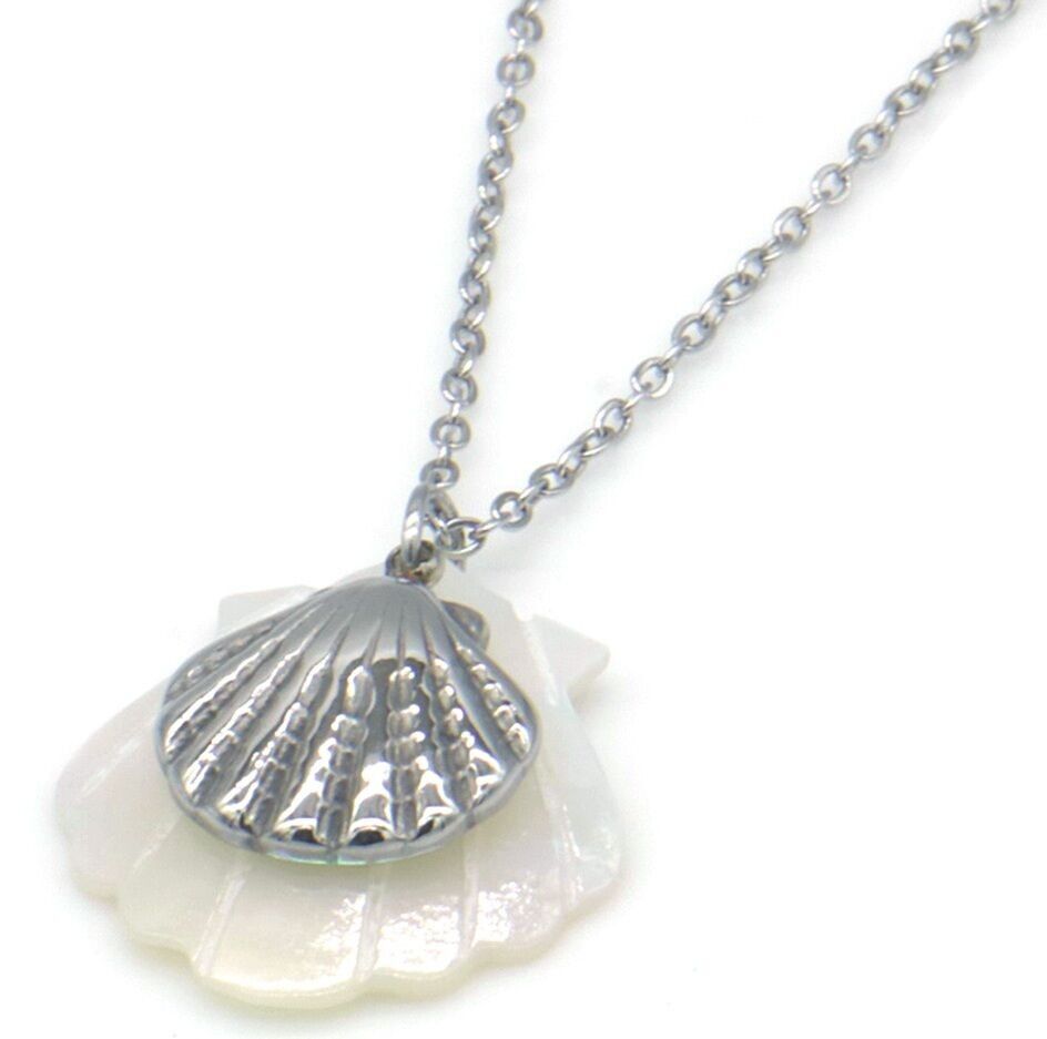 J-D7.1 N1033-005S S.Stahlkette Muscheln 40-45cm