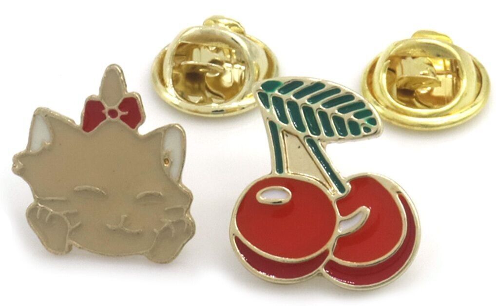 C-B6.1 PIN2557-045-2 Set di spille Gatto - Ciliegie