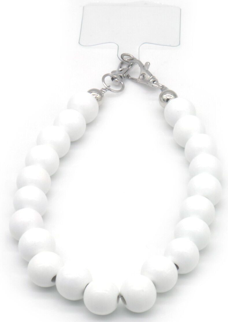 E-E25.1 KEY1026-002-4 Cavo telefonico Perline di legno Bianco