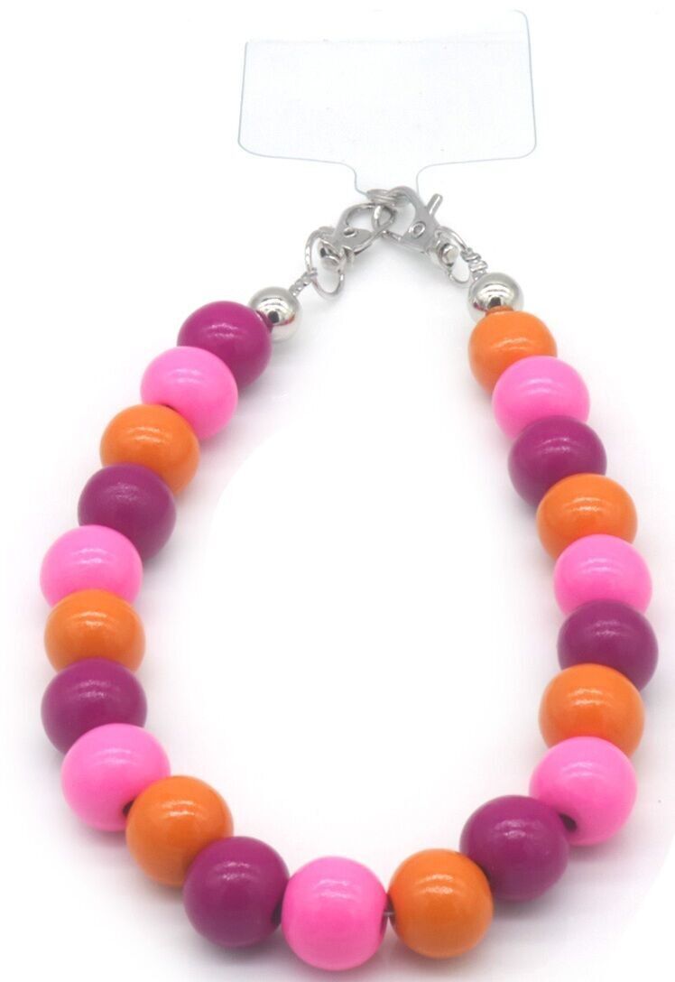 D-F11.2 KEY1026-002-1 Cavo telefonico Perline di legno Multi