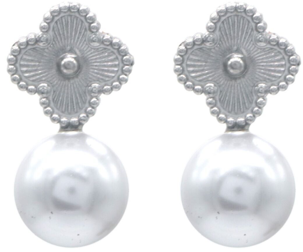 B-C4.1 E1033-003S S. Orecchini in acciaio Perla 2.5cm