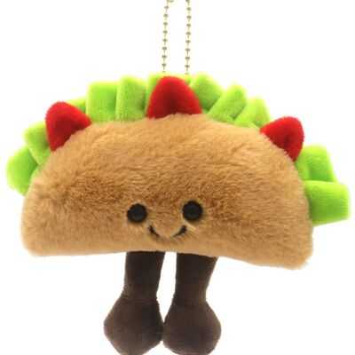 R-M7.2 KY2555-010 Plush Keychain Happy Taco 12x7.5cm