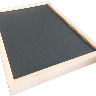 Y-A5.Présentoir à bagues PK424-238M pour 49 bagues 25x18x2. 3cm
