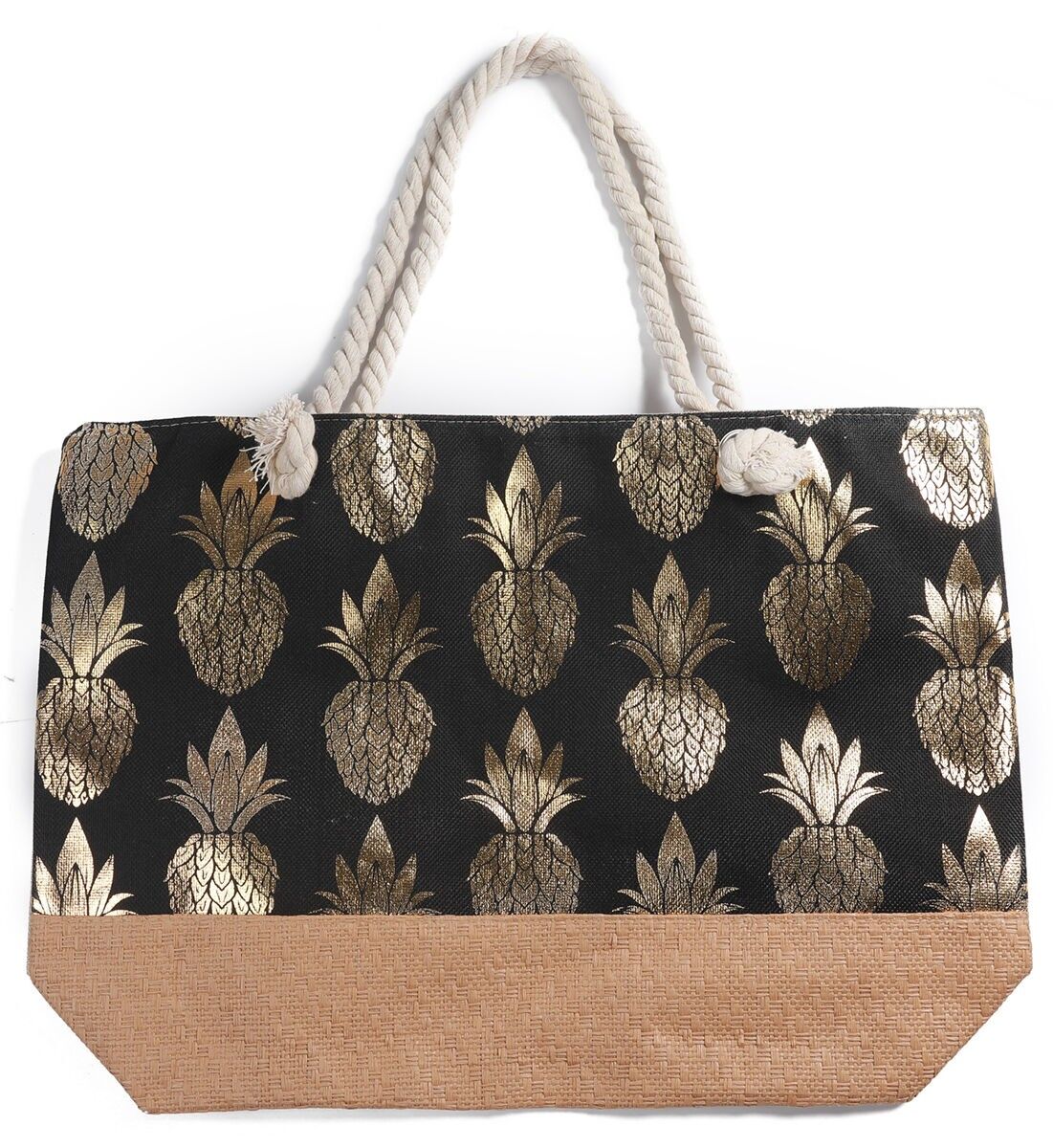 T-M3.1 BAG217-003 Borsa da spiaggia Ananas 55x39cm