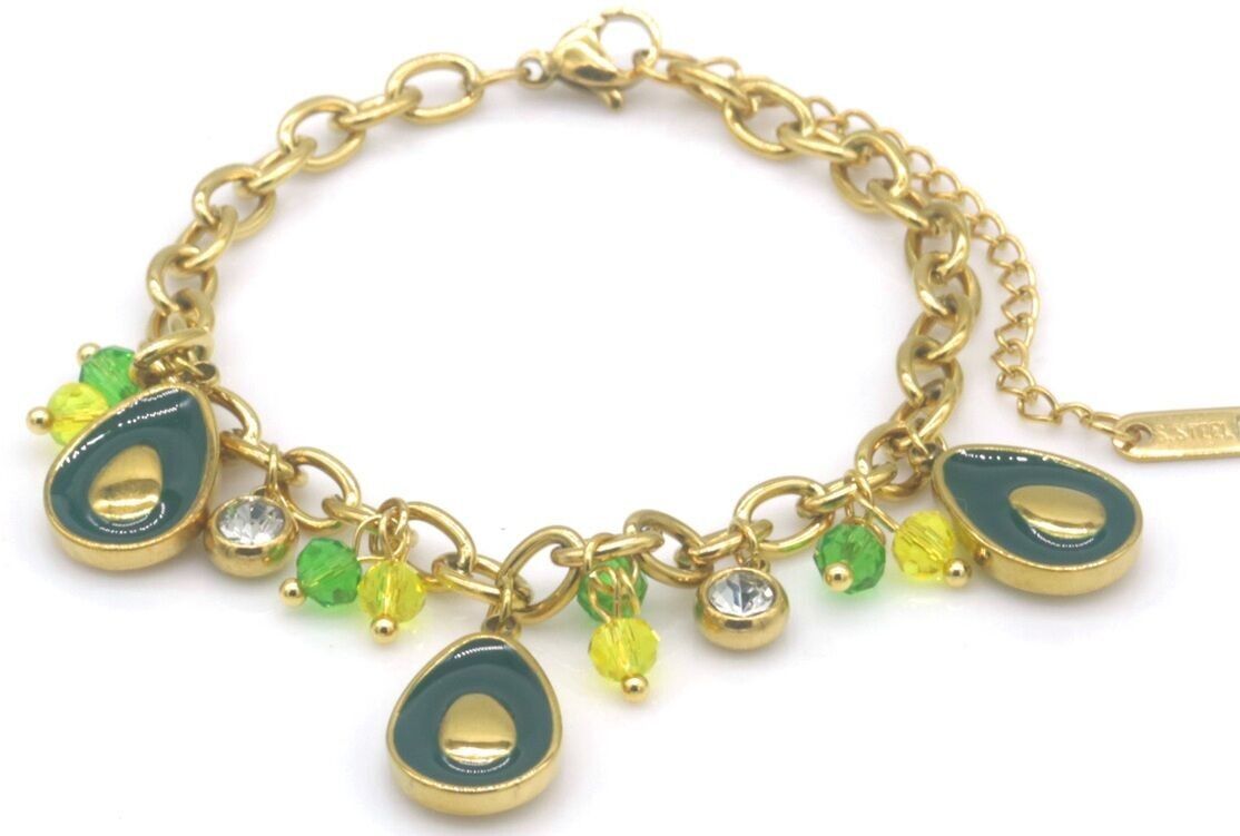 F-B8.1 B2503-046G S.Stahlarmband Avocados 16-21cm