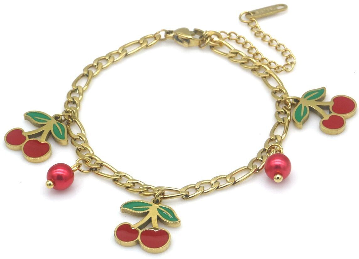 F-A9.2 B2503-044G S.Stahlarmband Kirschen 16-21cm