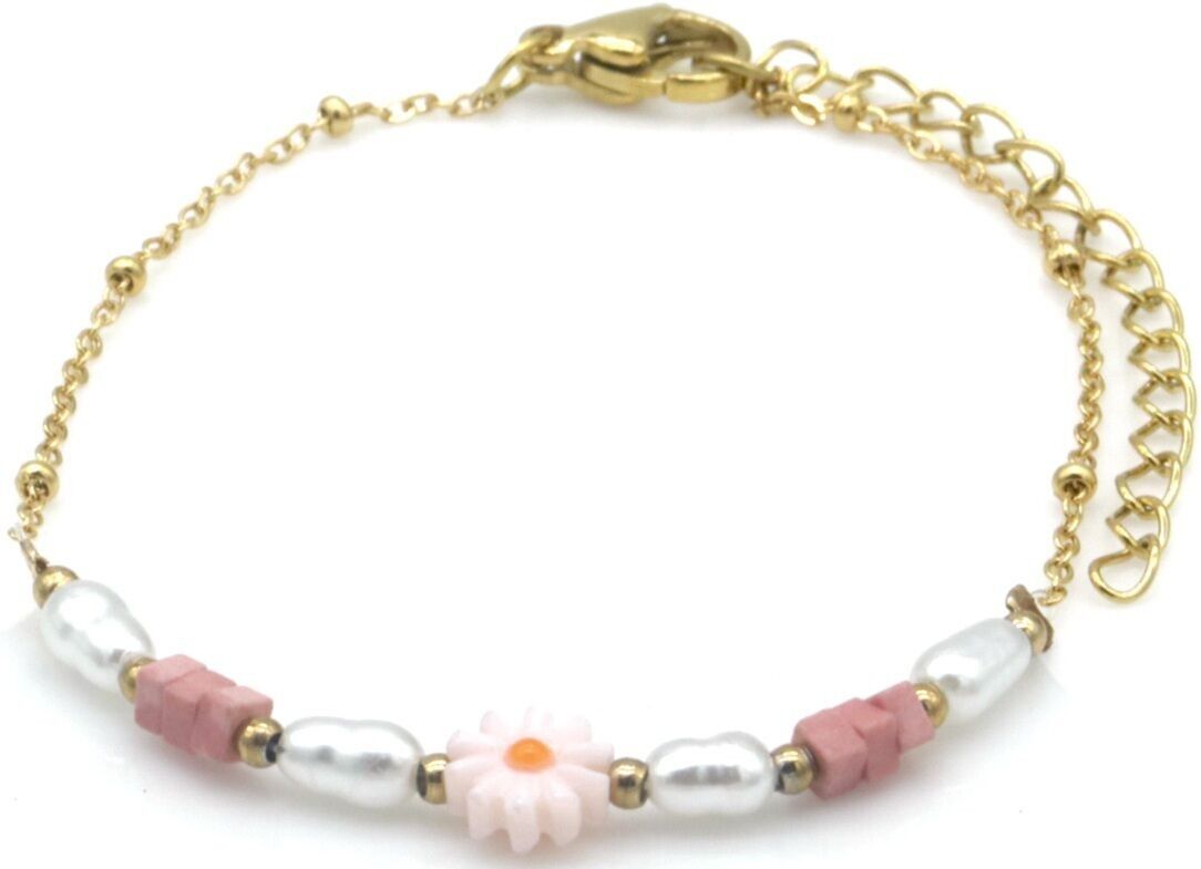 F-C7.5 B2539-030G S.Stahlarmband Blumen 16-21cm