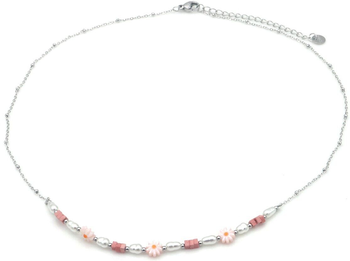 F-C6.3 N2539-052S S.Stahlkette Blumen 40-45cm