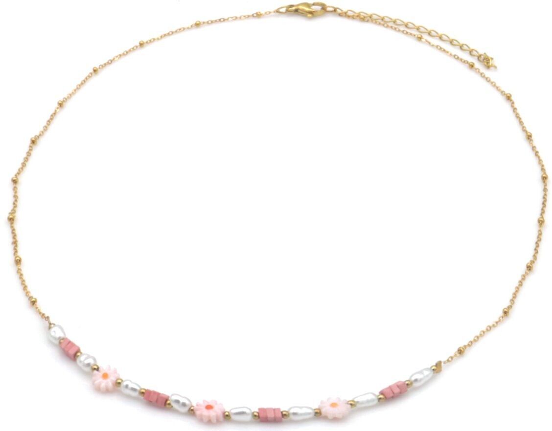 F-C15.1 N2539-052G S.Stahlkette Blumen 40-45cm