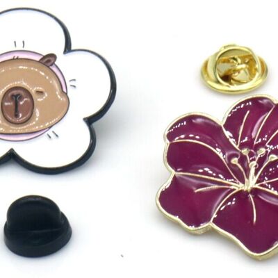 C-F5.5 PIN2557-15-3 Set of Pins Flower - Capybara
