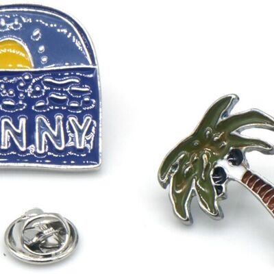 C-E19.1 PIN2557-046-3 Set of Pins Sunny - Palmtree