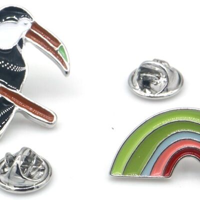 C-E6.5 PIN2557-046-2 Set of Pins Rainbow - Toucan