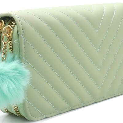 T-C2.2 WA009-022-3 Pu Wallet 20x10x4.5cm Green