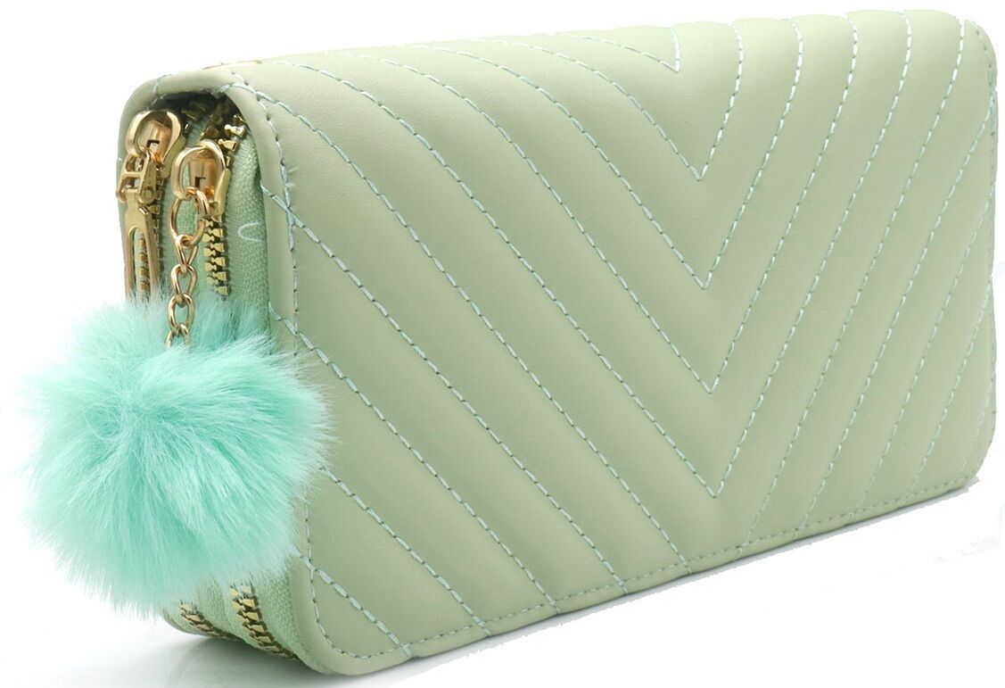 T-C1.2 WA009-022-3 Pu-Geldbörse 20x10x4.5 cm Grün